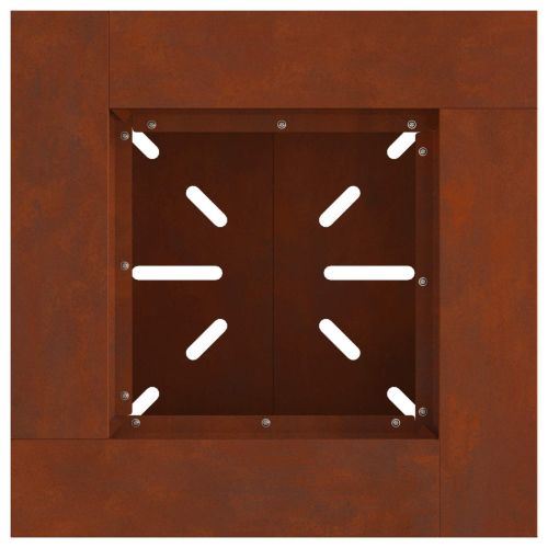 Огнище Кафяво 48 x 48 x 40 см Патинираща стомана