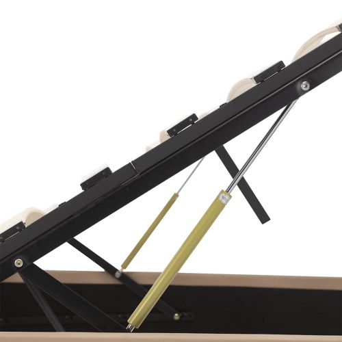 Легло с повдигащ механизъм капучино изкуствена кожа 120x200 cм