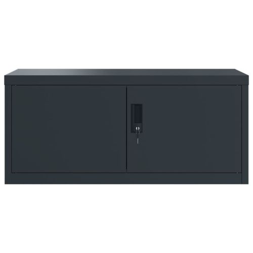 Шкаф за папки антрацит 90x40x220 см стомана