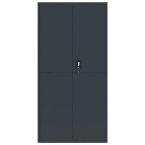 Шкаф за папки антрацит 90x40x220 см стомана