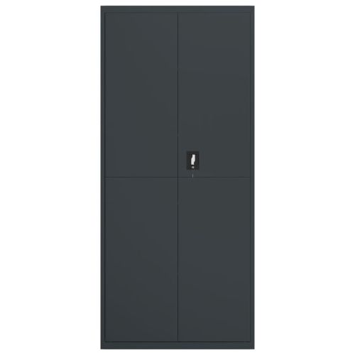 Шкаф за папки антрацит 90x40x240 см стомана
