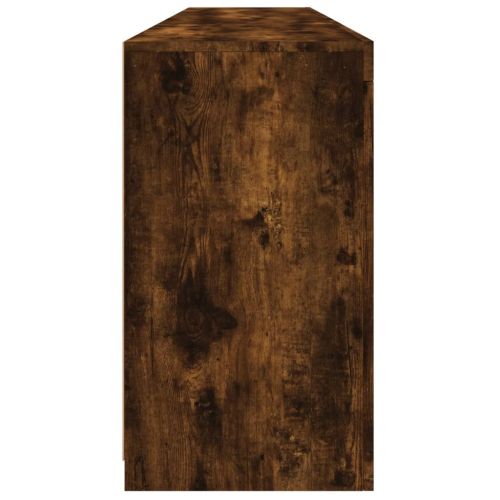 Сайдборд с LED светлини, oпушен дъб, 181,5x37x67 см