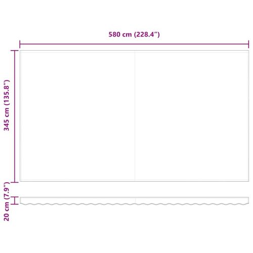 Сгъваем навес Червено 600 × 350 cm Тъкан и алуминий
