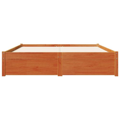 Рамка за легло Кафяво с восъчно покритие 150 x 200 cm