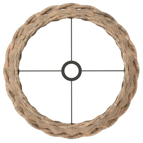 Абажур за таванна лампа кафяв Ø45x28 см ракита