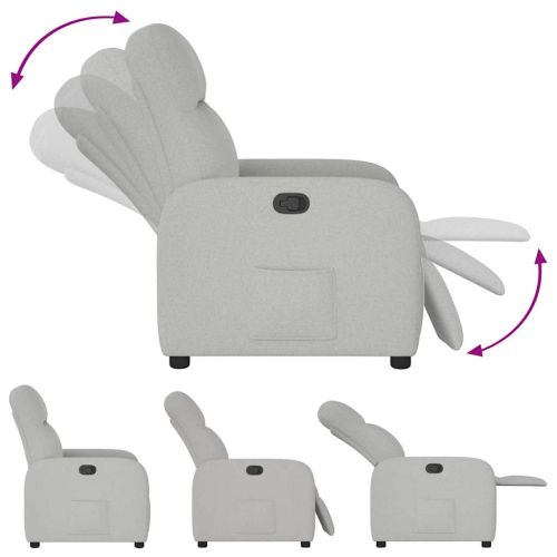 Recliner Chair Cloud Grey Fabric