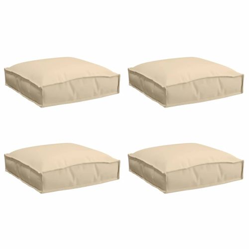 Възглавница 4 pcs Бежово 40 x 40 x 8 см Оксфордска тъкан