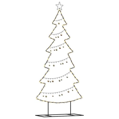 Метално коледно дърво с поставка Черно 180 cm Стомана