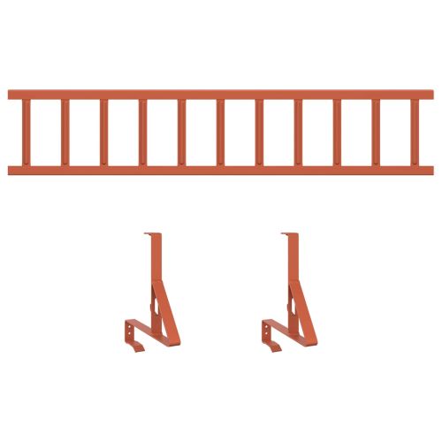 Снегозадържател за покрив Червено 100 x 29,5 x 34,5 см Стомана