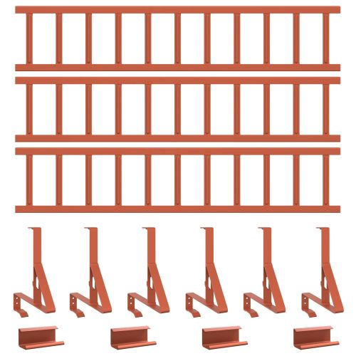 Снегозадържател за покрив Червено 300 x 29,5 x 34,5 см Стомана