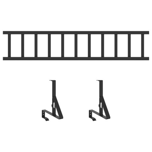 Снегозадържател за покрив Черно 100 x 29,5 x 34,5 см Стомана