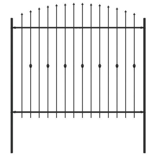 Шипова ограда Черно 200 x 200 cm Прахово боядисана стомана