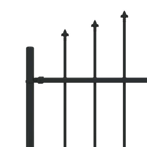 Шипова ограда Черно 200 x 200 cm Прахово боядисана стомана
