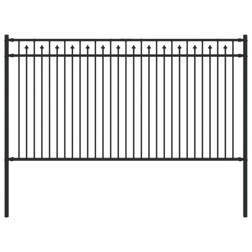 Оградна колче Черно 200 x 150 cm Прахово боядисана стомана