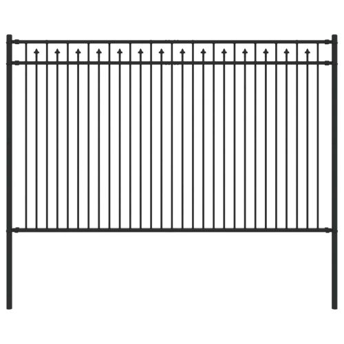 Оградна колче Черно 200 x 166 см Прахово боядисана стомана