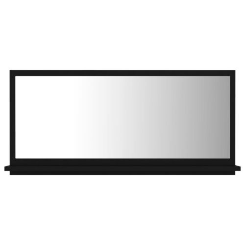 Огледало за баня, черно, 80x10,5x37 см, ПДЧ