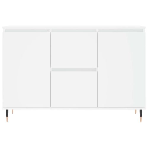 Сайдборд, бял, 101,5x35x70 см, инженерно дърво