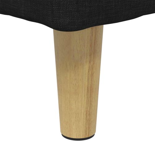 Стол с бутон с възглавница Черно 80 x 80 x 45 cm текстил