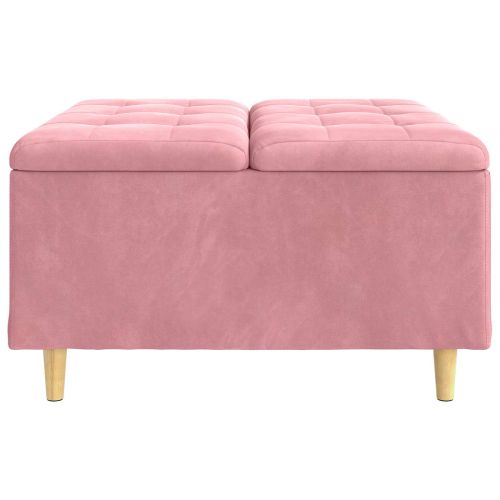 Стол с бутон с възглавница Розово 80 x 80 x 45 cm Кадифе