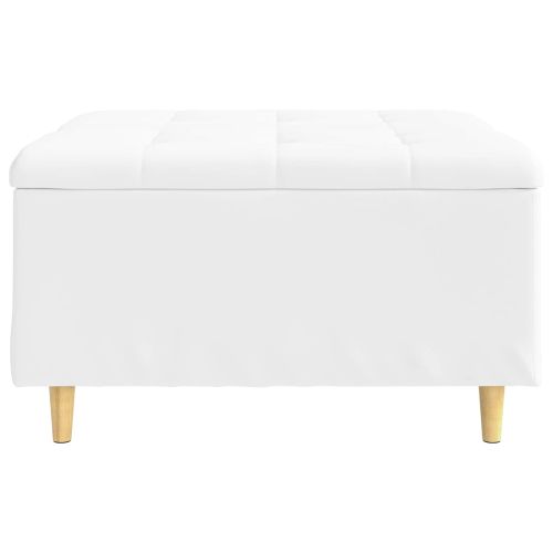 Стол с бутон с възглавница Бяло 80 x 80 x 45 cm Изкуствена