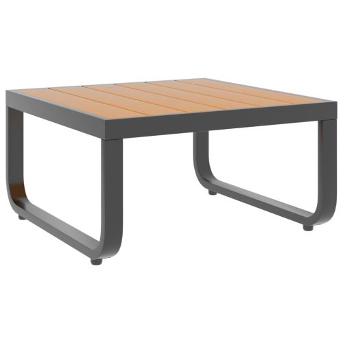 Градински ъглов комплект с възглавници, 4 части, алуминий и WPC