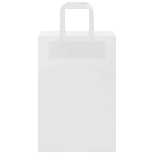 Хартиени торбички 50 бр с дръжки бели 21x11x31 см
