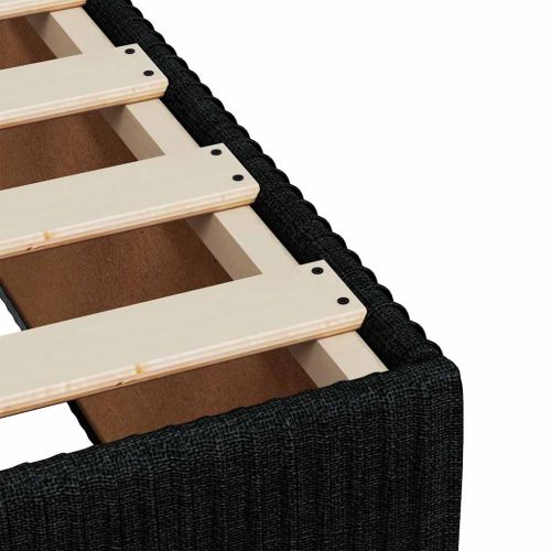 Боксспринг легло с матрак, черно, 120x200 см, плат