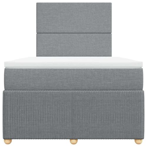 Боксспринг легло с матрак, светлосиво, 120x200 см, плат