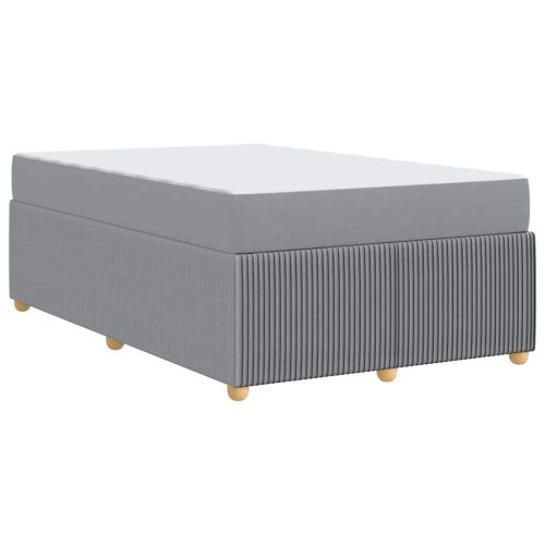 Рамка за легло с матрак Светлосиво 120 x 200 cm текстил