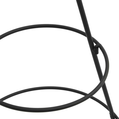 Метална коледна елха за декорация черна 125 см