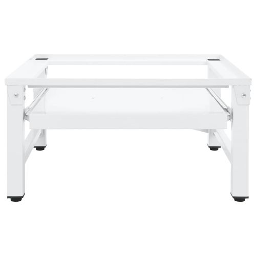 Поставка за пералня с издърпващ се рафт, бяла