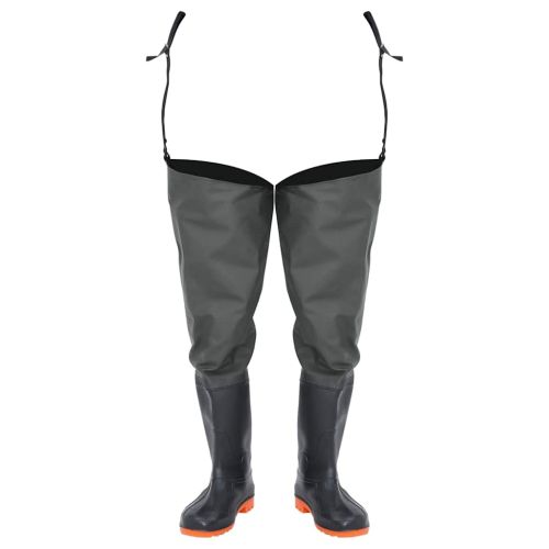 Дълги ботуши за риболов, тъмнозелени, размер 46