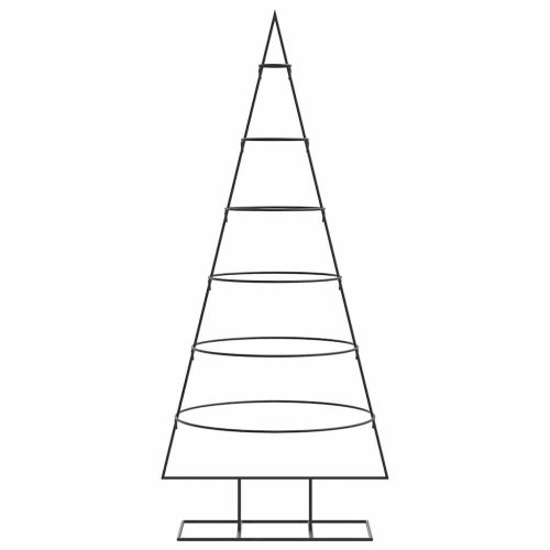 Метална коледна елха за декорация черна 150 см