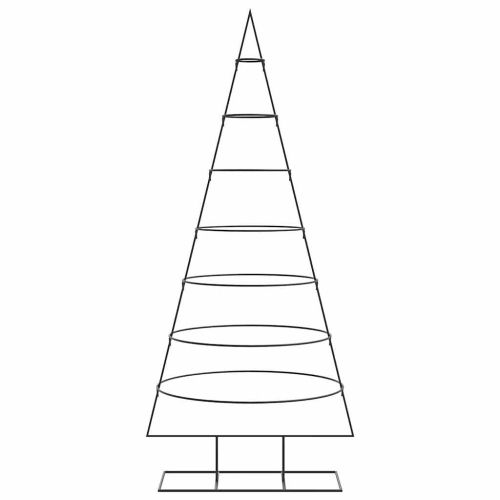 Метална коледна елха за декорация черна 180 см