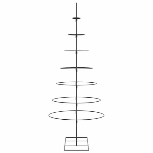 Метална коледна елха за декорация черна 180 см