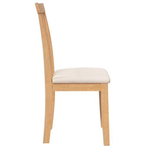 Трапезни столове с възглавници 2 бр Естествено масивно дърво