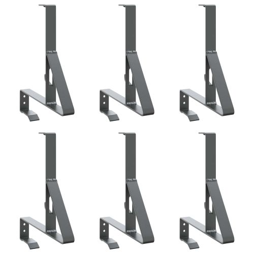Поддръжка на снегозащита 6 pcs Антрацит 29,5 x 3 x 34,5 см