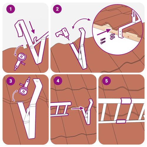 Поддръжка на снегозащита 6 pcs Антрацит 29,5 x 3 x 34,5 см