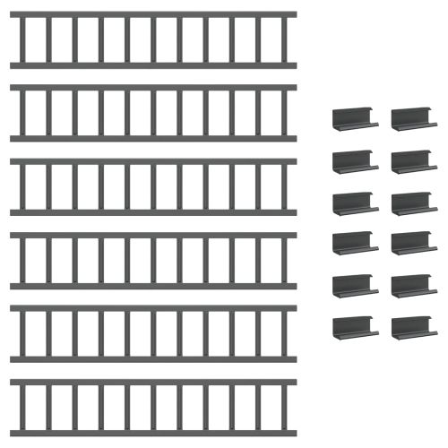 Снегозадържател за покрив Антрацит 600 x 2,5 x 20 см Стомана