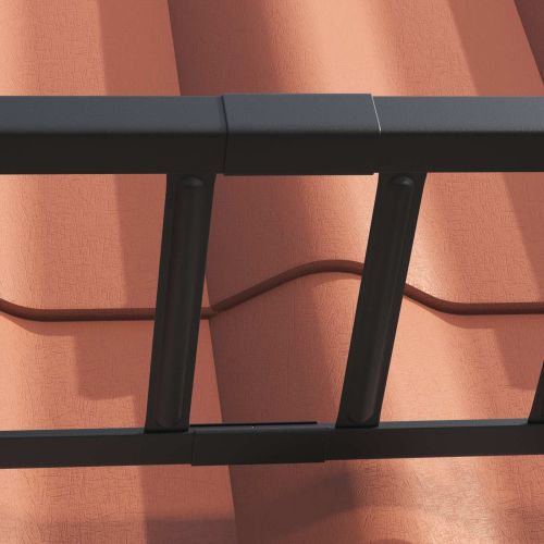 Снегозадържател за покрив Черно 300 x 2,5 x 20 см Стомана