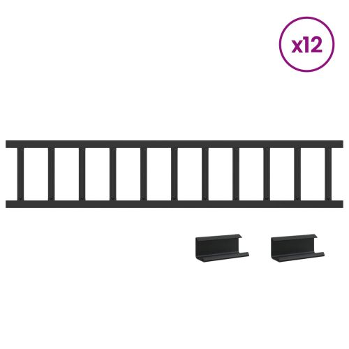 Снегозадържател за покрив 1200 x 2,5 x 20 см Стомана