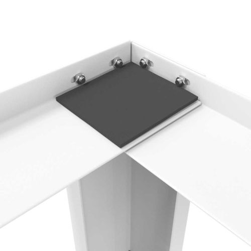 Двойна стойка за пералня и сушилня, бяла