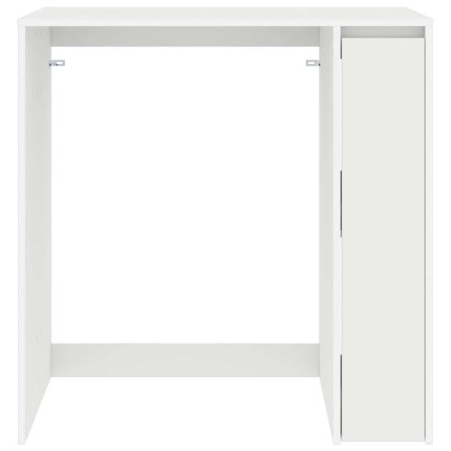 Шкаф за пералня с врата Бяло 87 x 60 x 89 см Инженерно дърво