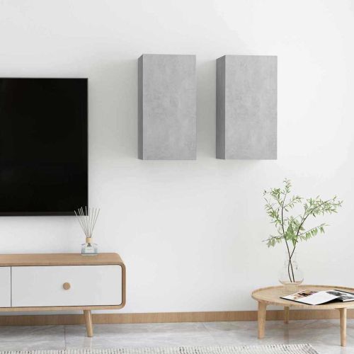 | Wall TV Cabinet | 2 pcs Бетонно сиво 30.5 x 30 x 60 см