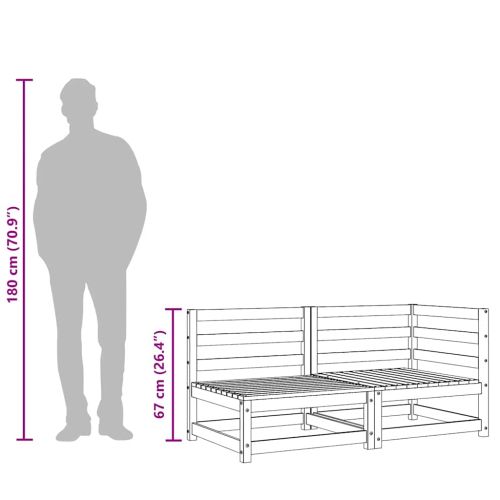 Градински диван, 2-местен, дугласко дърво масив