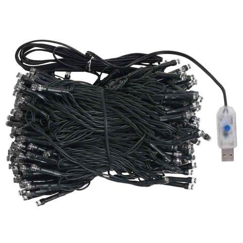 Изкуствена осветена коледна елха с топки зелена 120 см PVC