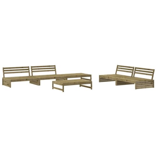 Градински лаундж комплект 6 части импрегниран бор