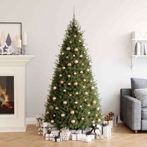 Комплект коледни топки 60 части с връх и 150 LED розово злато