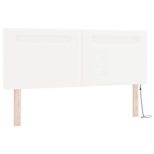 Легло с пружинирана основа Бяло 160 x 200 cm Изкуствена