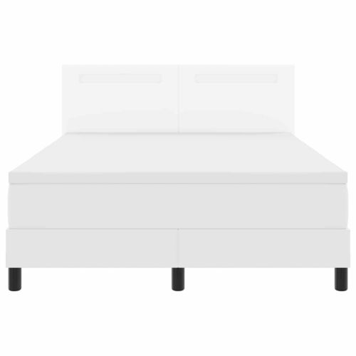 Легло с пружинирана основа Бяло 160 x 200 cm Изкуствена